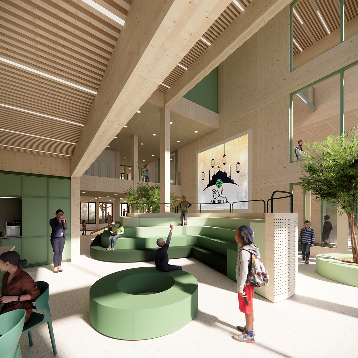 IKC Wisperweide Weesp, centrale hart/ aula